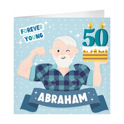 XL Wenskaart Abraham 50 jaar