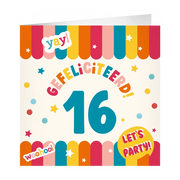 XL Wenskaart Gefeliciteerd 16 jaar