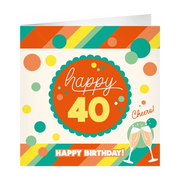 XL Wenskaart happy 40 jaar