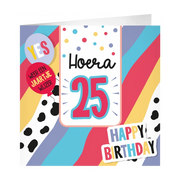 XL Wenskaart hoera 25 jaar