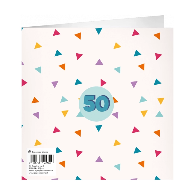 XL Wenskaart hoera 50 jaar