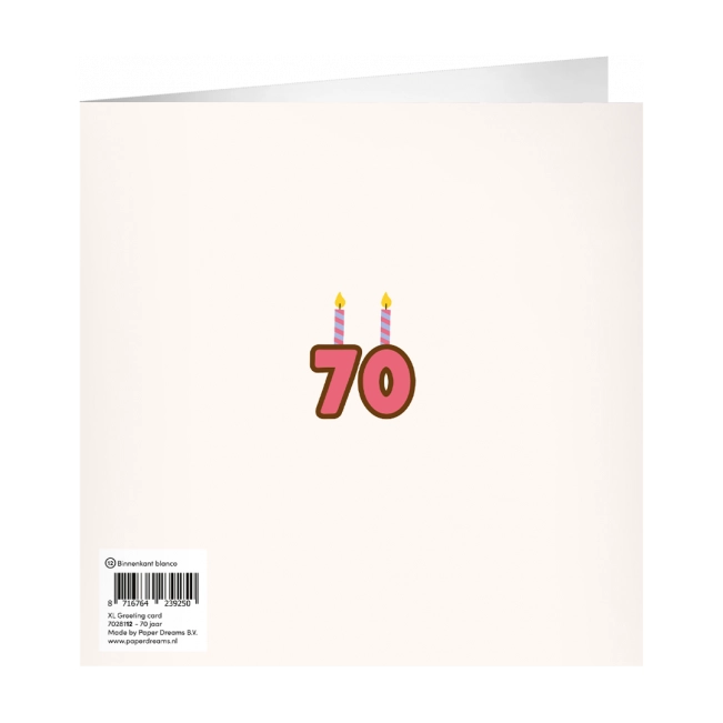 XL Wenskaart hoera 70 jaar