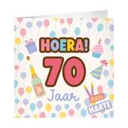 XL Wenskaart hoera 70 jaar