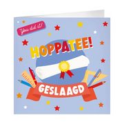 XL Wenskaart Hoppatee geslaagd