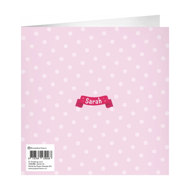 XL Wenskaart Sarah 50 jaar