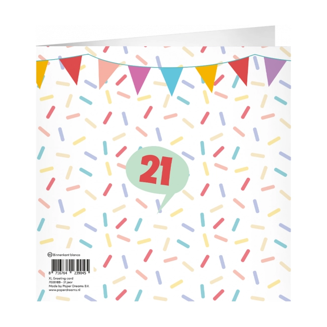 XL Wenskaart woohoo 21 jaar