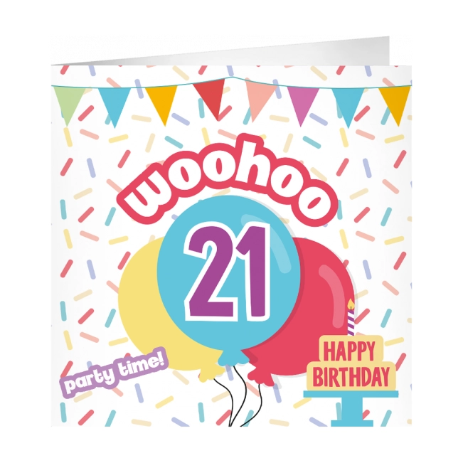 XL Wenskaart woohoo 21 jaar