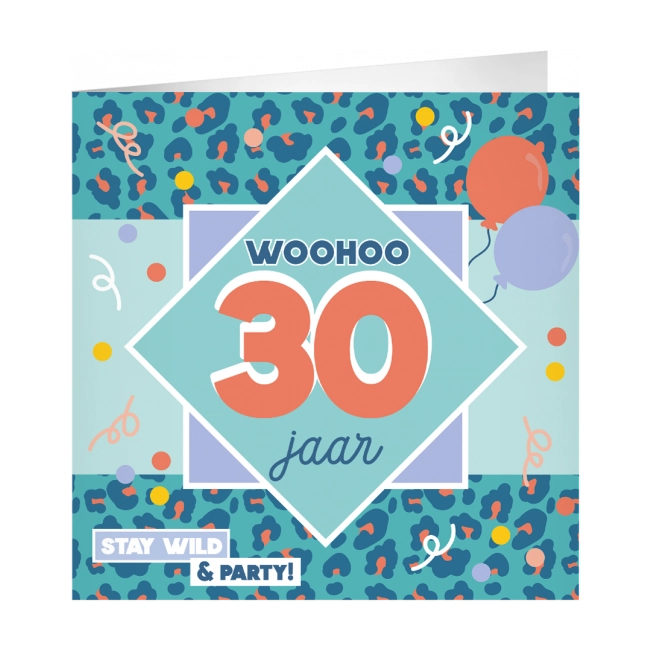 XL Wenskaart woohoo 30 jaar