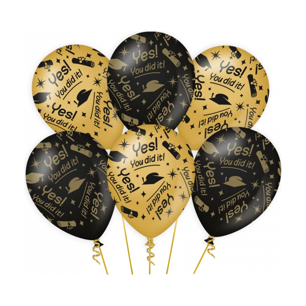 Yes You Did it Geslaagd ballonnen 30cm 6 stuks