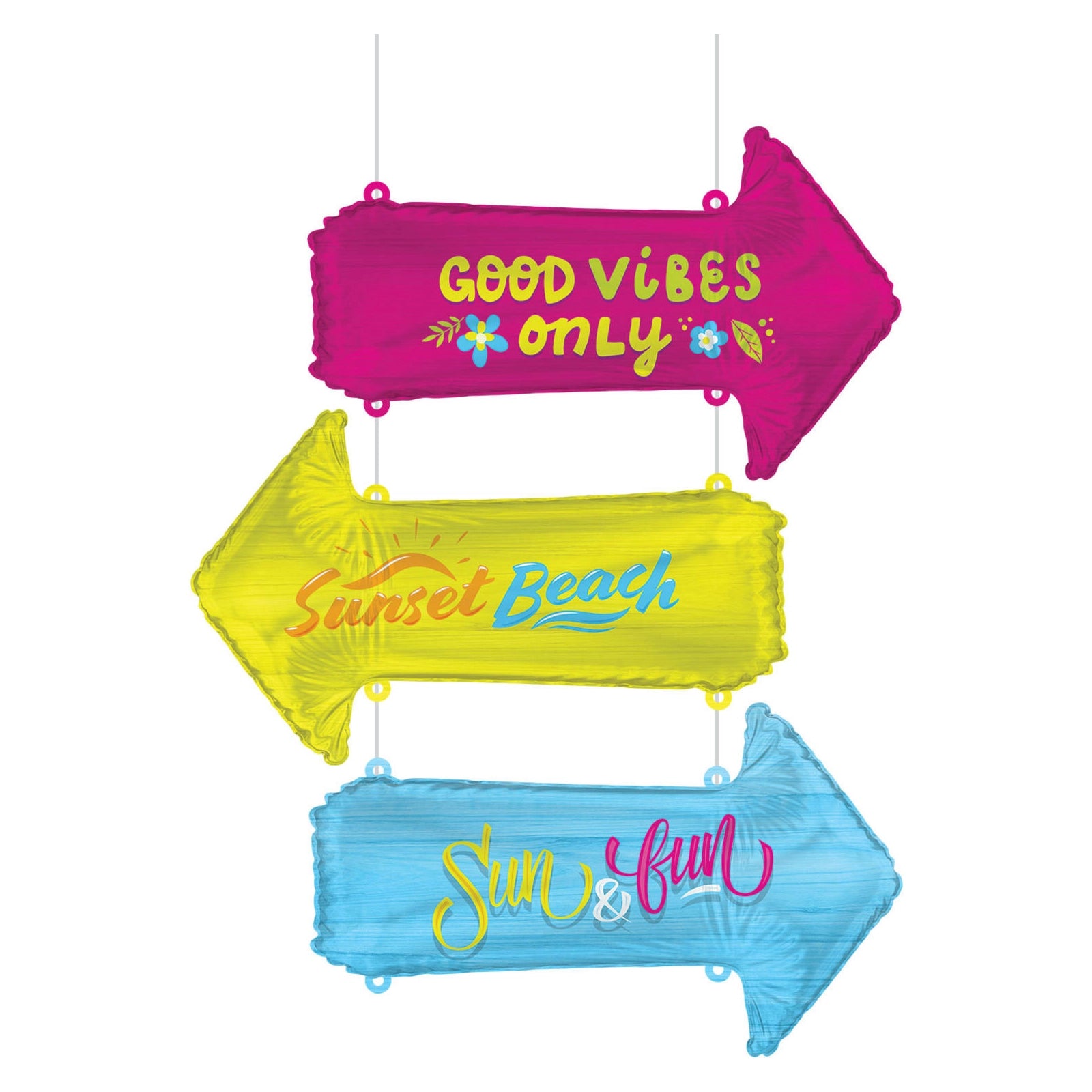 Zomer Folieballon Pijlen - 3 stuks