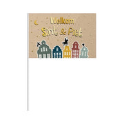 Zwaaivlaggetje 'Welkom Sint & Piet' - 30x20cm