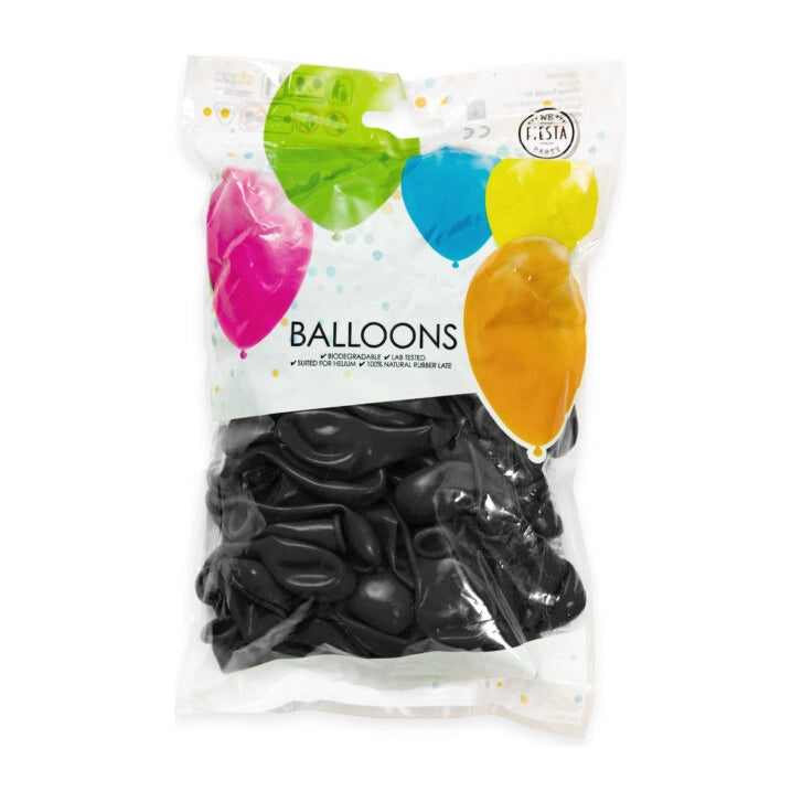 Zwarte Ballonnen 13cm 100 stuks